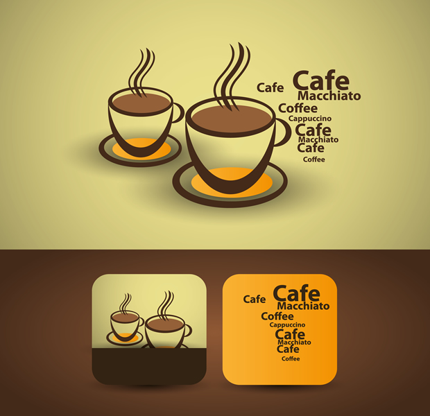 thiết kế vi minh họa cổ điển cà phê