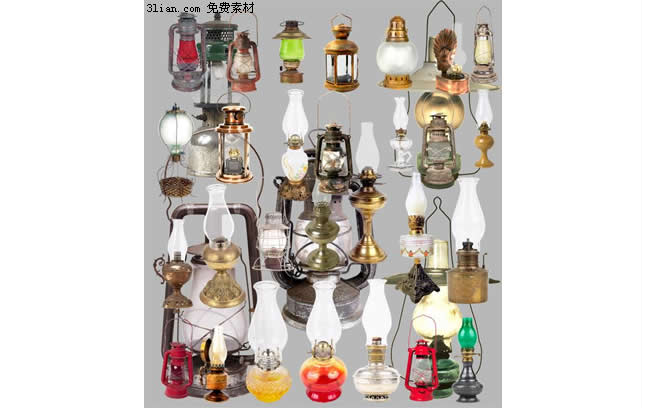 Classic Oil Lamp Psd Material