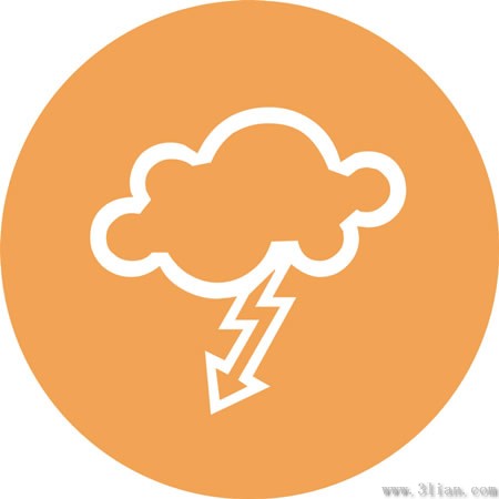 Clouds Lightning Bolt Icon