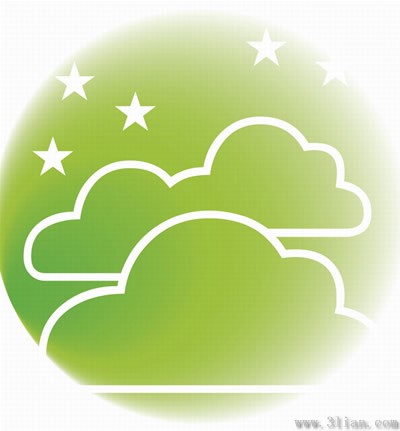 Cloudy Light Green Icon