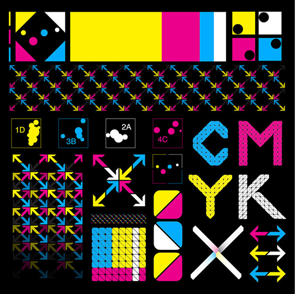 icono de flecha CMYK