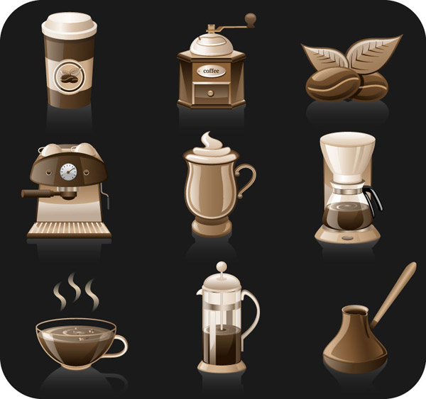icone dei cartoni animati caffè