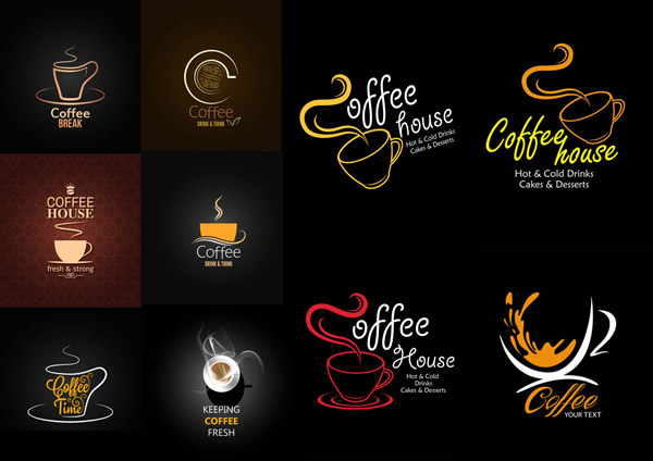 logo creative tazza di caffè