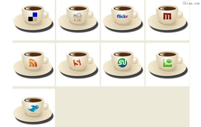 咖啡杯子網站 logo 圖示 png