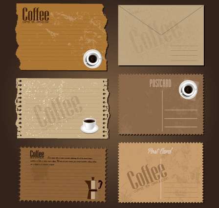 postales de tema de café