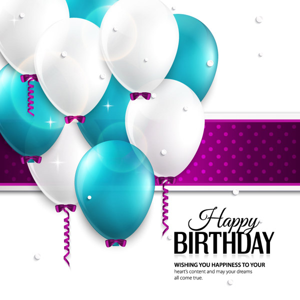 Color Background Balloon Birthday