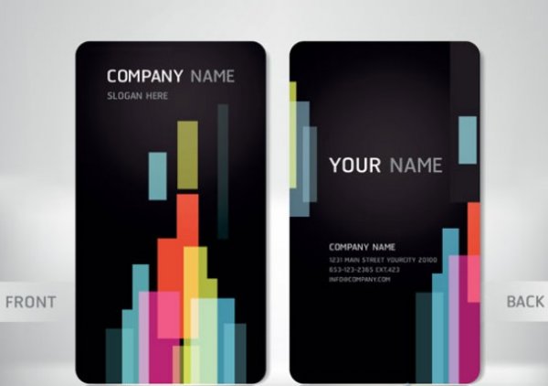 تصميم بطاقة تعريف المهنة بالألوان