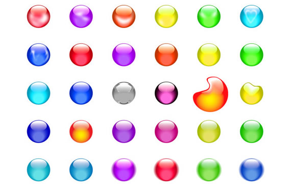 couleur des icônes png de boule de cristal