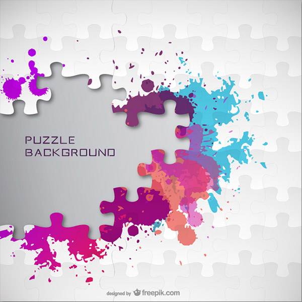 Color Ink Puzzle Background