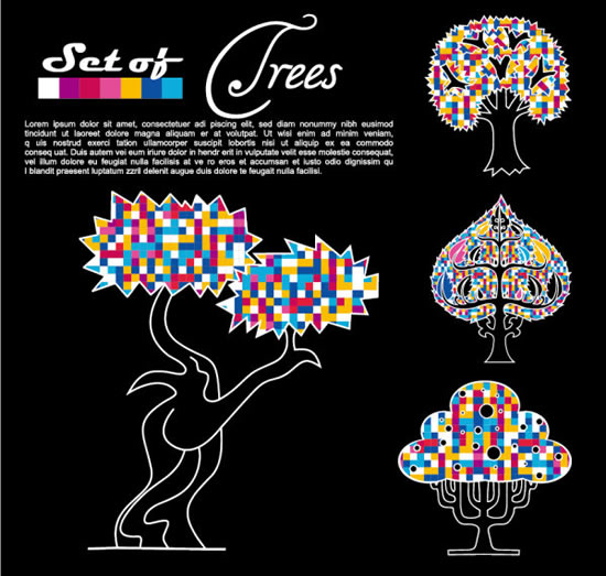 Color Tree Background