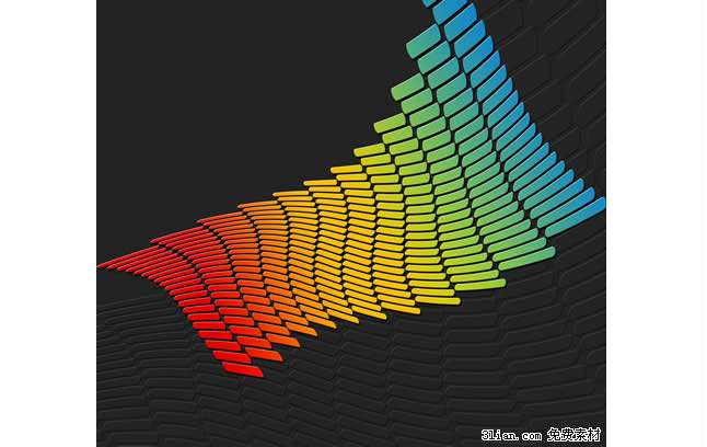Color Wave Psd Layered Material