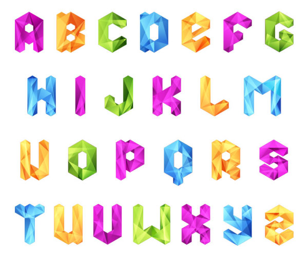farbige Buchstaben