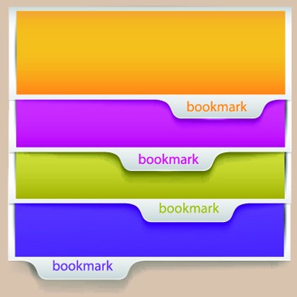Bảng quảng cáo đầy màu sắc bookmarks