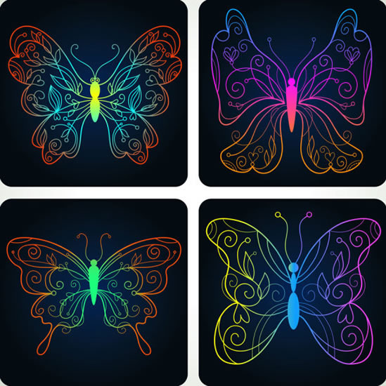 Priorità bassa colorata farfalla