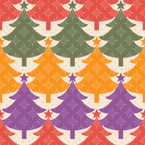 latar belakang warna-warni kartun pohon Natal