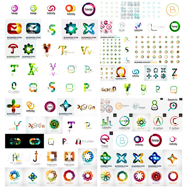 símbolos geométricos coloridos