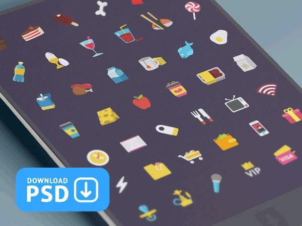Colorful Life Icon Psd Template