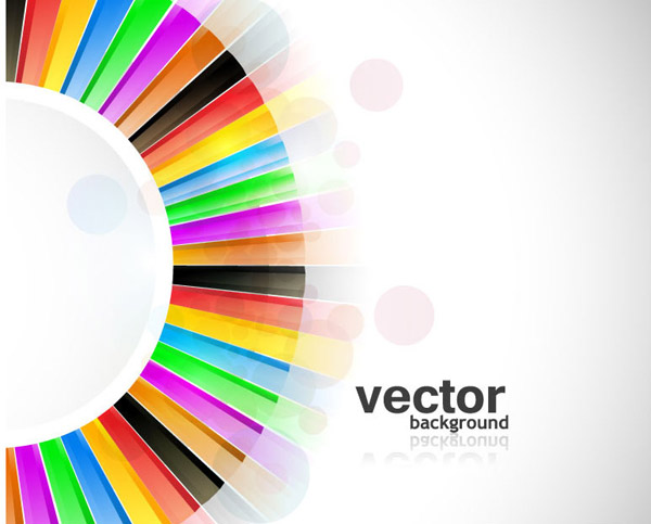 Colorful Round Semi Circular Background