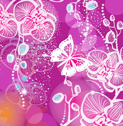 farfalla modello sfondo colorato