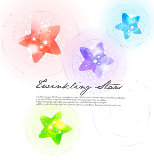 Colorful Stars Background Material