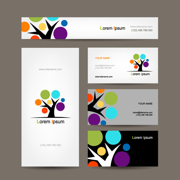 alberi colorati business card
