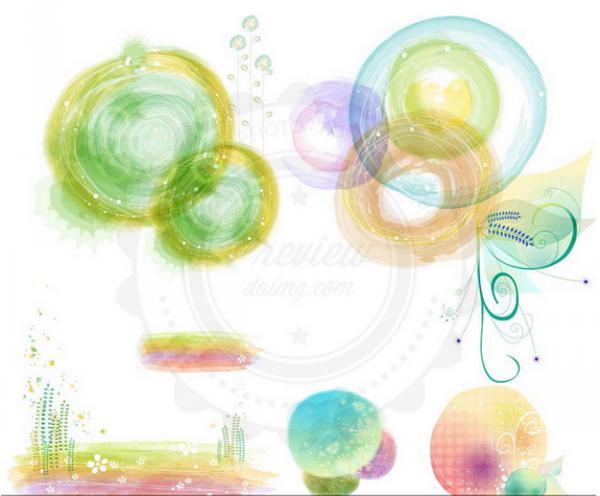 Renkli Sulu Boya Dekorasyon desen tasarım