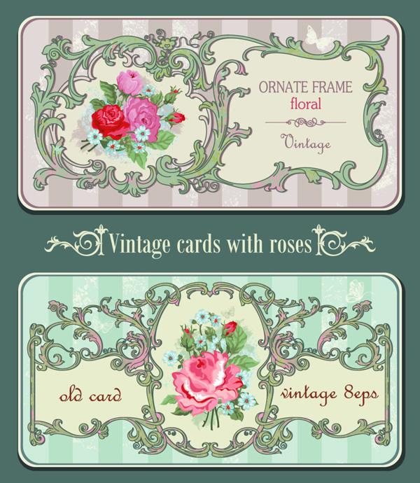 Complex And Antiquated Paper Cards