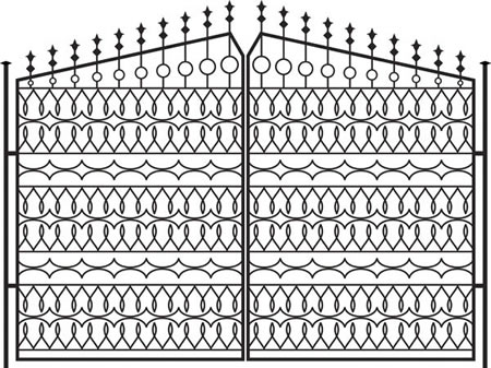Continental Pattern Iron Gates Of The Wall