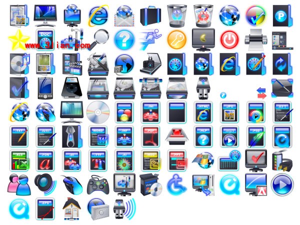 cool eine ganze Reihe von desktop-icons