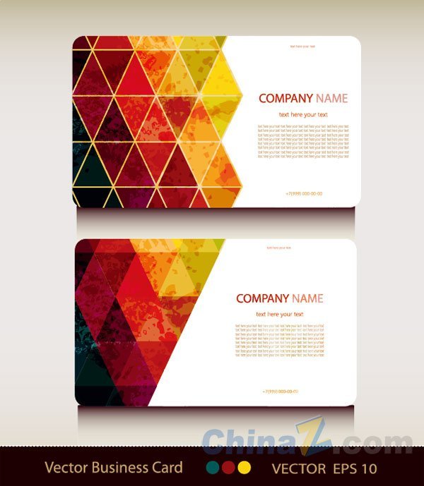 keren warna-warni template bisnis kartu