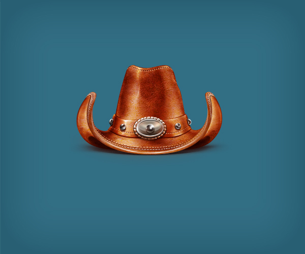 chapéu de cowboy psd material