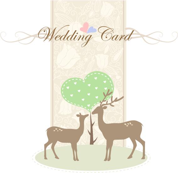 gemütlichen Elch Hochzeit Einladungskarten