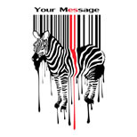 kreative Strichcode-Grafik Zebra-print