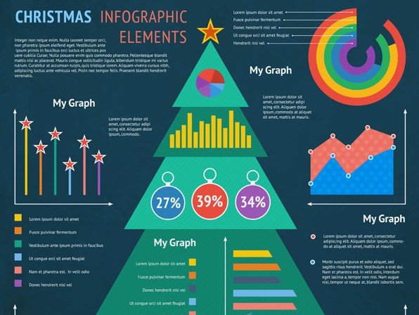 kreative Weihnachten Thema Grafik-design