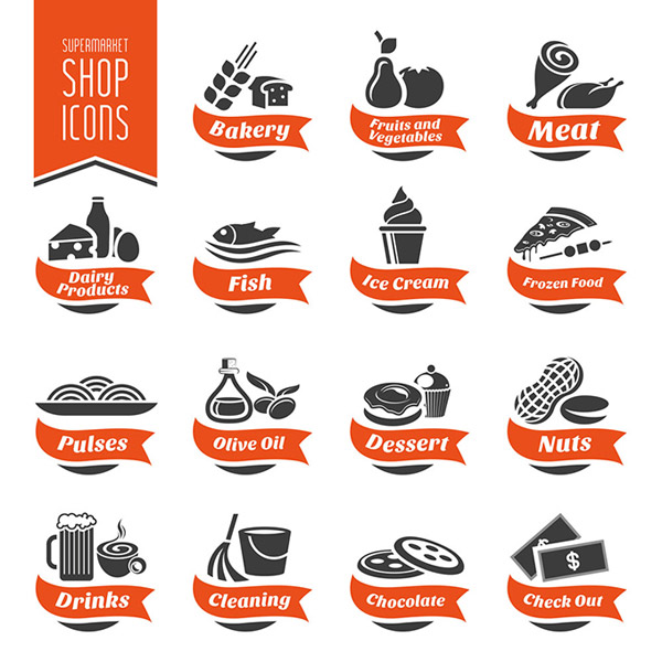 kreative kulinarische Icondesign