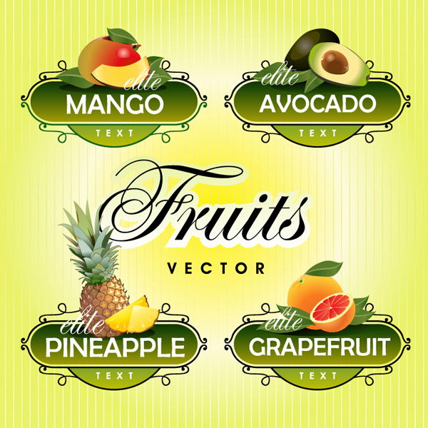 Etiquetas de fruta criativo
