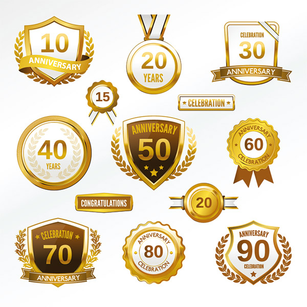 Creative Gold Medal Icons