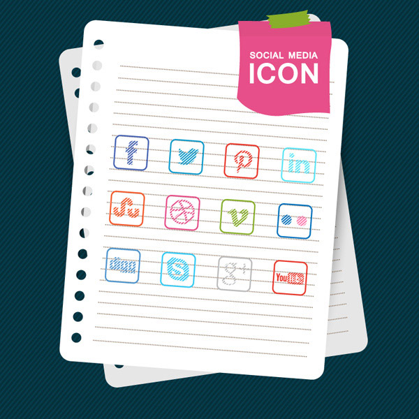 Creative Icons Paper Background