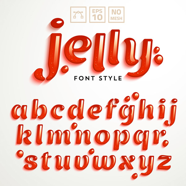 jello สร้างสรรค์ตัวอักษร