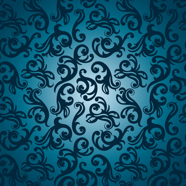 kreative Muster Blau Hintergrund