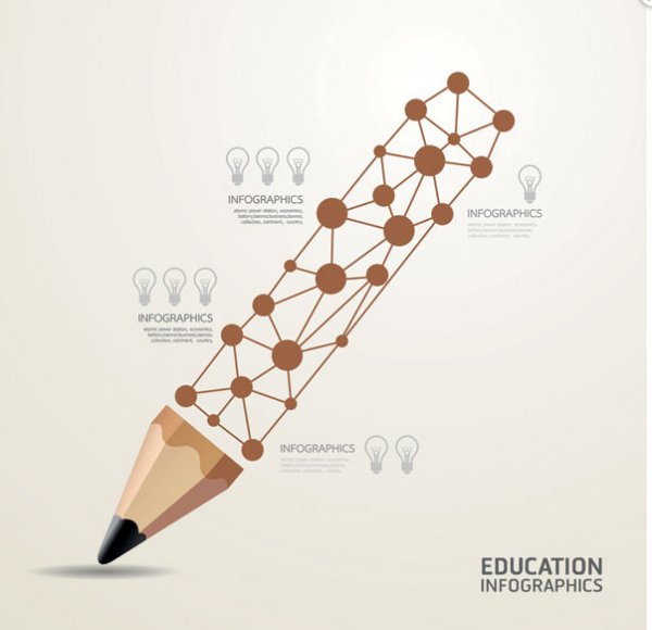 kreative Bleistift Glühbirne Diagramm
