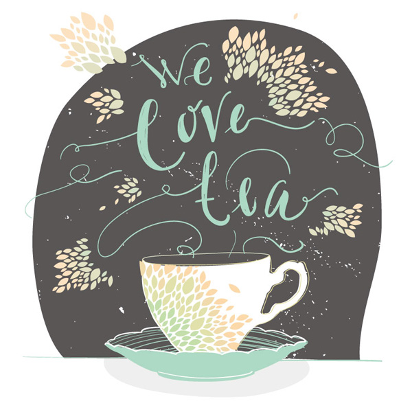 ilustracja kreatywnych herbaty