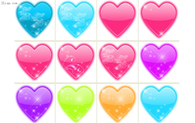 Crystal Heart Png Icons