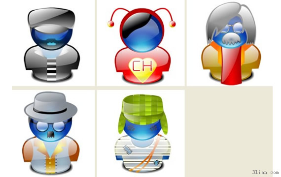 ícones de avatar de membro de cristal