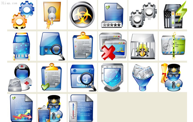 Crystal Style Computer Desktop Icons