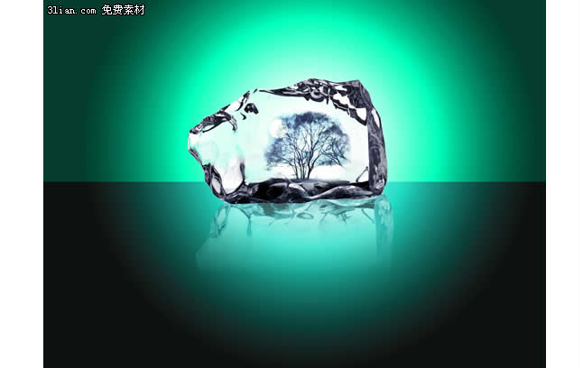árvores de cristal no psd material