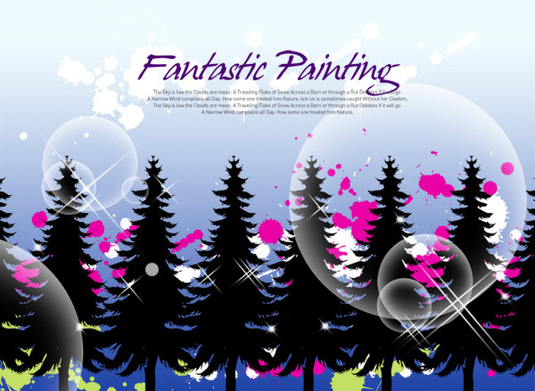 Current Pine Color Ink Backgrounds Psd Layered Material