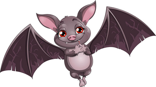 morcego bonito dos desenhos animados