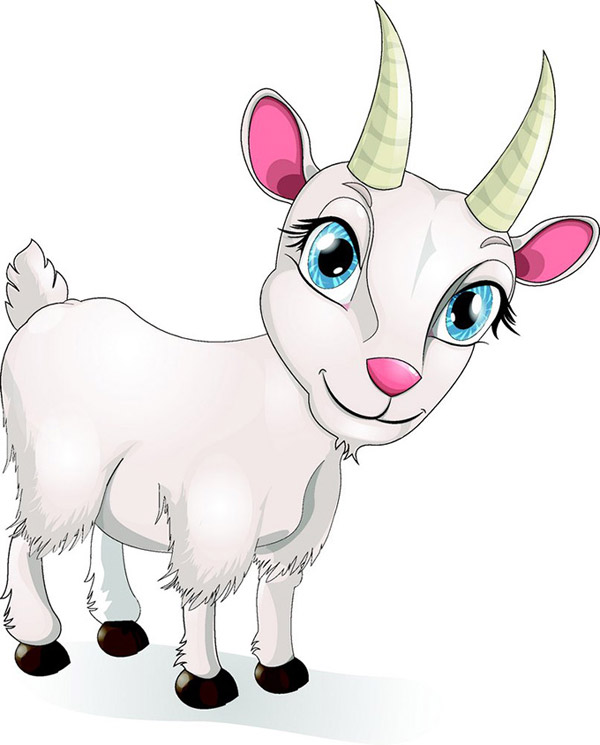 Cute Cartoon Goat