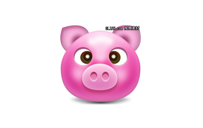 ícones png de porco rosa fofo